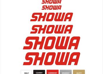 SHOWA czerwone naklejki tuningowe - Producent Naklejek