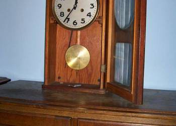 Zegar ścienny drewniany antyk