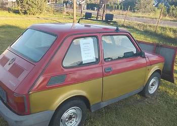 Fiat 126p bez prawa rejestracji autko kolegi