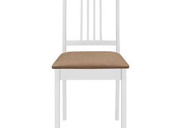 vidaXL Krzesła z poduszkami, 4 szt., białe, lite drewno(SKU:247635)