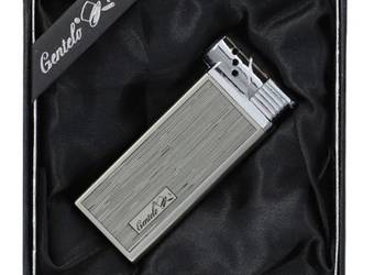 Srebrna Zapalniczka Fajkowa Płomieniowa z Regulacją Płomienia Gentelo