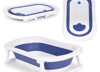 Wanienka dla dzieci wanna niebieska składana z odpływem ECOTOYS