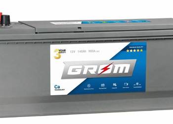 Akumulator 140Ah 900A EN GROM Premium LEWY PLUS