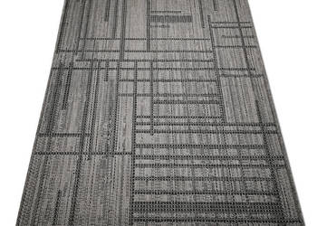 DYWAN SZNURKOWY SIZAL 120X170 CM 988 BLACK/GREY ANTYPOŚLIZGOWY PŁASKOTKANY