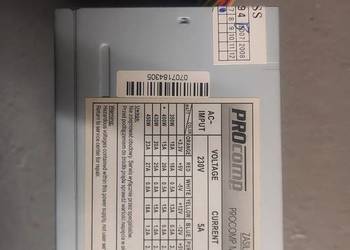 Zasilacz komputerowy ATX 400W.