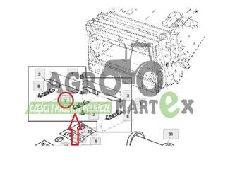 AZ63337, AZ102574 ŁAŃCUCH PODAJNIK POCHYŁY ŚRODKOWY JD