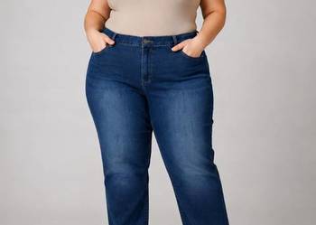 Jeans damski MILLE ONE size 62 pas 114-130 BIG SIZE