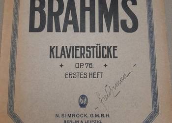 Nuty Brahms "Klavierstucke op. 76."