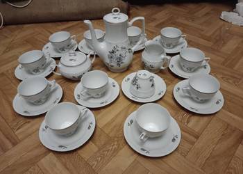 Komplet kawowy 12 os porcelana Bogucice PRL