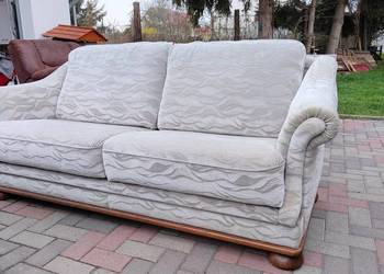 Wygodny Wypoczynek 2 Osobowy na Drewnianych Nogach