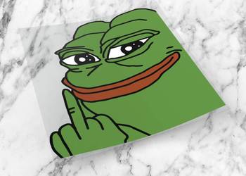 Naklejka SAD PEPE 8 x 8 cm sadpepe meme mem żaba #2