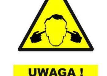 Naklejka Uwaga! Hałas GF046