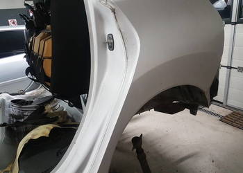 PEUGEOT 3008 I 2011 2012 BLOTNIK TYL LEWY CWIARTKA LEWA TYLNA BIALA KWED