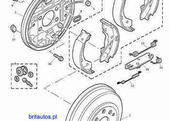 SZCZĘKI KLOCKI HAMULCOWE TYŁ BRAKE SHOE SET SFS100090 ROVER 25 200 MG ZR