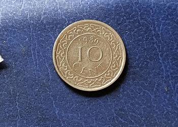 Stare monety 10 cent 1989 Surinam