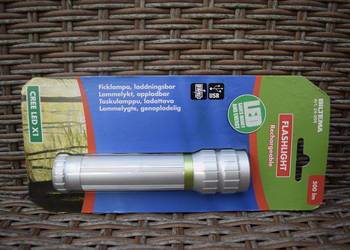 Latarka LED Aluminiowa Ładowana USB * Okazja * Olsztyn * Wysyłka