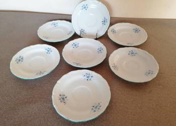 Spodek talerzyk deserowy porcelana Wałbrzych.Zestaw 6 talerzyków.