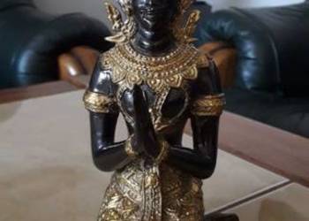 Figurka rzeżba z brązu złoconego Budda