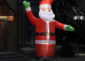 vidaXL Nadmuchiwany Mikołaj z LED, dekoracja świąteczna(SKU:331412)