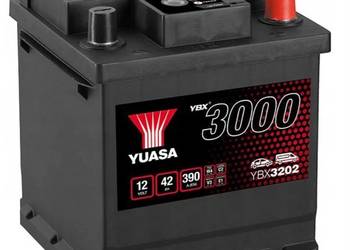 Akumulator 42Ah 390A Yuasa Standard 12V kostka Prawy Plus