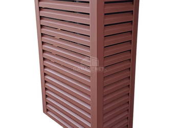 Osłona pompy ciepła 80x40x190 cm ciemny brąz OP389
