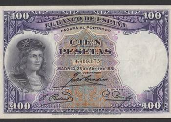HISZPANIA 100 PESET 1931 - CORDOBA
