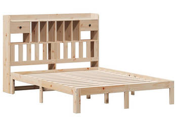 Łóżko z regałem bez materaca lite drewno sosnowe 160x200 cm WM-3322605