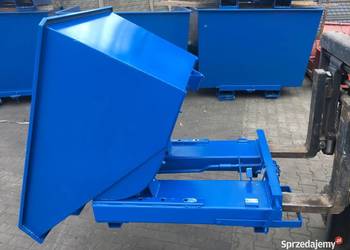 Kontener metalowy uchylny do wózka widłowego 1500l