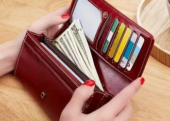 Portfel damski skórzany RFID