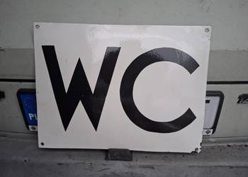 STARA TABLICA WC EMALIA EMALIOWANA  WATER CLOSET 30X40  ORYGINAŁ
