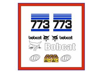Naklejki Bobcat 773 Miniładowarka ładowarka Zestaw Nalepki