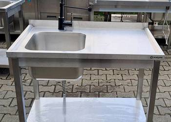 ZLEW 1 KOMOROWY Z PÓŁKĄ - STALGAST - 100/60/85 CM - M.1165.N
