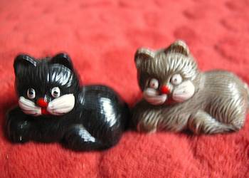 Kot - Bofrost Niemcy 1995 - mała figurka - 3,5 x 4,5 x 2,5 cm Czarny