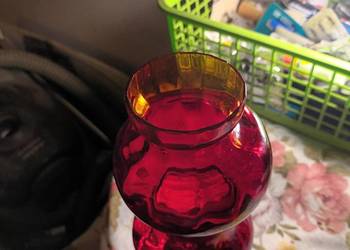 Czerwony wazon szkło sodowe