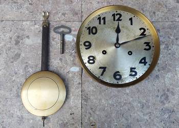 180 Zestaw mechanizm starego zegara ściennego Junghans 1926r tarcza 18,5cm