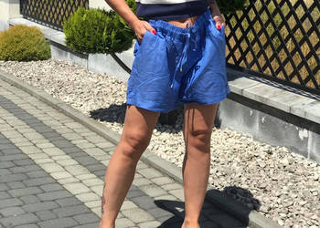 Spodenki szorty Lniane szerokie