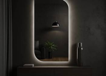 Lustro o nieregularnym kształcie z podświetleniem - ŁEZKA LED
