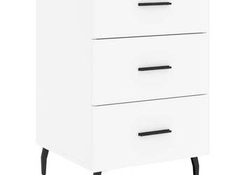 Szafka nocna biała 40x40x66 cm materiał drewnopochodny WM-827676