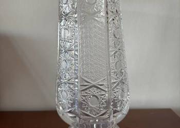 Wazon kryształowy z czasów PRL ciężki wysoki 25,5cm