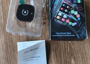 nowy bezprzewodowy adapter car smart box (carplay / android auto 2 w 1