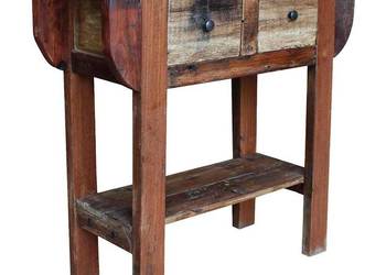 vidaXL Stolik konsolowy, drewno z odzysku, 80x35x80 cm（SKU:244509）