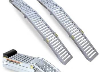 Najazd Rampa 200x27x16cm, 250kg/1100kg Składane Rampy Stal Stopery