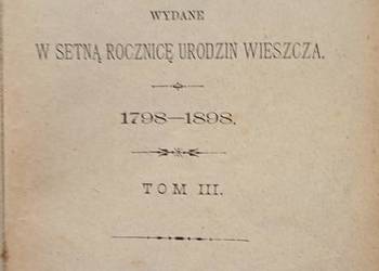 "Pan Tadeusz" wyd. 1898 r.