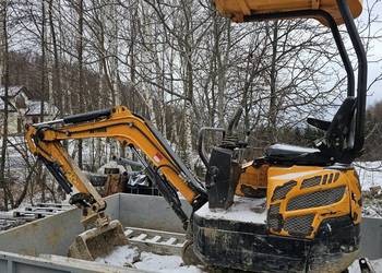 Minikoparka Berger Kraus BK1600 | Silnik Kubota | Skrętne ramię | Rozsuwane