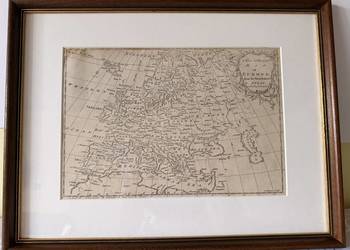 Antyczna Mapa Europy XIX Wiek – Oryginalny Miedzioryt John Gibson Rycina