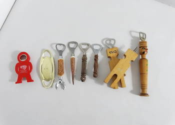 Kolekcja 8 unikatowych otwieraczy do butelek – Vintage / Retro