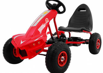 Gokart Champion czerwony pompowane koła 26 cm napęd łańcuchowy