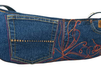 Torebka na ramię codzienna mała, pojemna, jeans, nowa