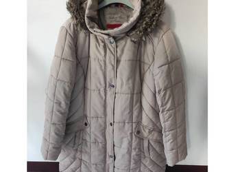 ciepła zimowa kurtka z kapturem rozszerzana futerko