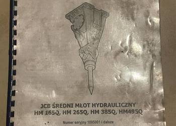 Instrukcja obsługi JCB średni młot hydrauliczny HM 1650, HM 265Q, HM 385Q,